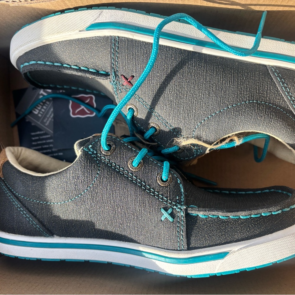 Twisted X Women's Shoes 6 brown turquoise WCA0029 - Picture 2 of 3